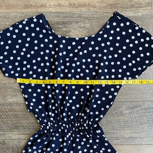 One & Only x Urban Renewal Open Back Romper Blue S - Picture 4 of 12